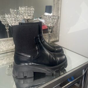 Circus by Sam Edelman Black Platform Ankle Boots